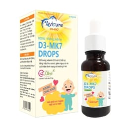 Avisure D3-MK7 K2 & OLIVE DROPS hỗ trợ hấp thu canxi cho bé (Chai 20ml)