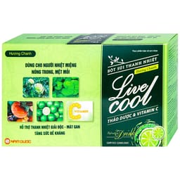 BỘT SỦI THANH NHIỆT LIVECOOL HƯƠNG CHANH 10 GÓI X 7G