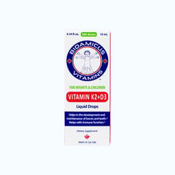 Bioamicus Vitamin K2 & D3 hỗ trợ tốt cho xương, răng của bé (Chai 10ml)