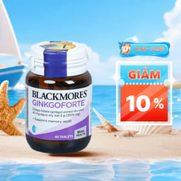 Blackmores Ginkgoforte (Hộp 40 viên) giúp hỗ trợ trí não và trí nhớ