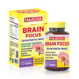 Brain Focus MediUSA - Viên uống hỗ trợ trí não, tăng cường trí nhớ (60 viên)