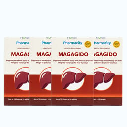 Combo 4 Hộp Viên uống Pharmacity Magagido hỗ trợ thanh nhiệt, giải độc mát gan (30 viên)