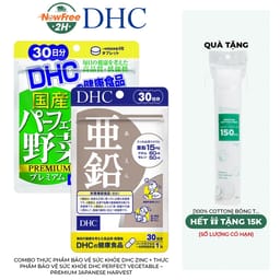 Combo Thực Phẩm Bảo Vệ Sức Khỏe DHC Zinc + Thực Phẩm Bảo Vệ Sức Khỏe DHC Perfect Vegetable – Premium Japanese Harvest