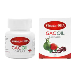 Dầu gấc Vinaga-DHA Gacoil bổ sung dầu Cá, Omega 3, Dha (Hộp 30 viên)