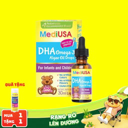 DHA nhỏ giọt Mediusa Dha Omega 3 hỗ trợ phát triển trí não, cải thiện thị lực (Chai 30ml)