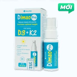 CHAI XỊT GIÚP TĂNG CƯỜNG HẤP THU CANXI DIMAO PRO ORAL SPRAY D3 + K2 VALENS 25ML