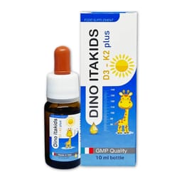 Dino Itakids D3 K2 Plus hỗ trợ bổ sung vitamin giúp hấp thu canxi (10ml)
