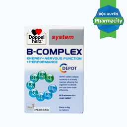 DOPPELHERZ B-Complex Hỗ Trợ Cải Thiện Tình Trạng Mệt Mỏi (Hộp 30 Viên)