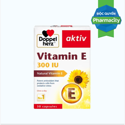 DOPPELHERZ Vitamin E 300IU Hỗ Trợ Cải Thiện Làn Da Hộp 30 viên