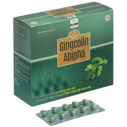 Gingcolin Abipha giúp hoạt huyết, hỗ trợ tăng cường lưu thông máu não hộp 100 viên
