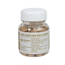 VIÊN UỐNG HỖ TRỢ GIẢM TRIỆU CHỨNG ĐẦY BỤNG LADO CARE VÂN MỘC HƯƠNG LADOPHAR 80V