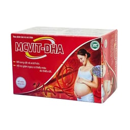 MCVIT-DHA - Viên uống bổ sung sắt và acid Folic (6 vỉ x 10 viên)