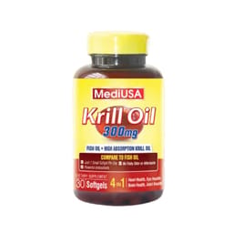 MediUSA Krill Oil 300mg - Viên uống hỗ trợ giảm cholesterol, bỗ não, bổ mắt (Hộp 30 viên)