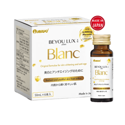 Nước uống BEYOU LUX BLANC hỗ trợ sạm nám, trắng da, hạn chế lão hóa (Hộp 6 chai x 50ml)