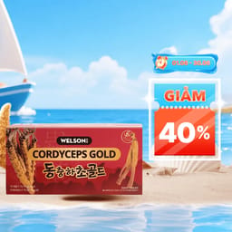 Nước Uống Hồng Sâm Đông Trùng Hạ Thảo Hàn Quốc - Welson Cordyceps Gold (Hộp 10 chai)