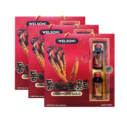 Nước Uống Hồng Sâm Đông Trùng Hạ Thảo Hàn Quốc - Welson Cordyceps Gold (Hộp 10 chai)