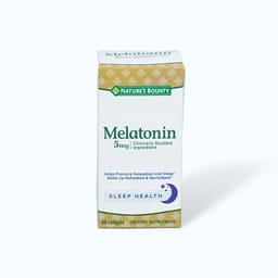 Nature's Bounty Melatonin 5mg giúp hỗ trợ giấc ngủ ngon (Hộp 60 viên)