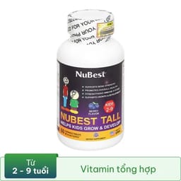 Nubest Tall Kids bổ sung canxi, hỗ trợ phát triển xương chắc khỏe hộp 60 viên
