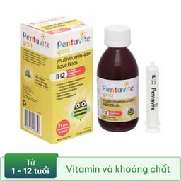 Pentavite Gold Multivitamin + Iron Liquid Kids bổ sung vitamin và khoáng chất chai 200ml