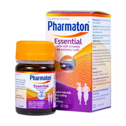 Pharmaton Essential hỗ trợ giảm mệt mỏi, tăng cường sức đề kháng hộp 30 viên