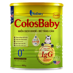Sữa Colosbaby Gold 0+ bổ sung kháng thể cho bé từ 0 – 12 tháng (400g)