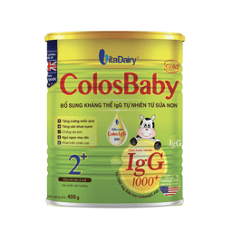 Sữa ColosBaby Gold 2+ Vitadairy hỗ trợ bổ sung kháng thể cho trẻ từ 2 tuổi trở lên (800g)