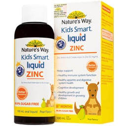 SIRO BỔ SUNG KẼM VÀ HỖ TRỢ CẢM GIÁC THÈM ĂN CHO BÉ NATURE'S WAY KIDS SMART LIQUID ZINC 100ML