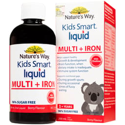 SIRO TĂNG SỨC ĐỀ KHÁNG KIDS SMART LIQUID MULTI + IRON NATURE'S WAY 200ML