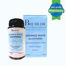 Thực phẩm bảo vệ sức khỏe Advance white Glutathion Hỗ Trợ Chống Oxy Hóa (Hộp 60 Viên)