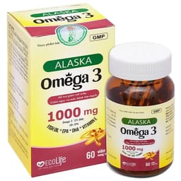 Thực phẩm bảo vệ sức khỏe Alaska Omega 3 Ecolife hộp 60 viên