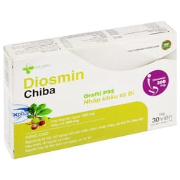 Thực phẩm bảo vệ sức khỏe Diosmin Chiba hộp 30 viên