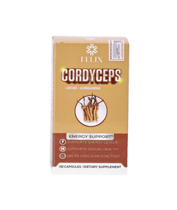 Thực phẩm bảo vệ sức khỏe Felix Cordyceps + Shitake + Ashwagandha giúp tăng cường sức để kháng (Hộp 100 viên)