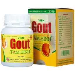 VIÊN UỐNG HỖ TRỢ GIẢM TRIỆU CHỨNG ĐAU DO GÚT GOUT TÂM BÌNH 60V