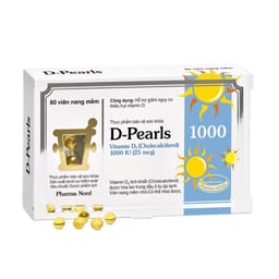 Thực phẩm bảo vệ sức khoẻ D-Pearls Hỗ trợ giảm nguy cơ thiếu hụt vitamin D (Hộp 40 viên)