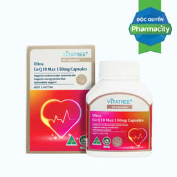 Thực phẩm bảo vệ sức khoẻ Vitatree Ultra Co Q10 Max 150mg Capsules (Hộp 60 Viên)