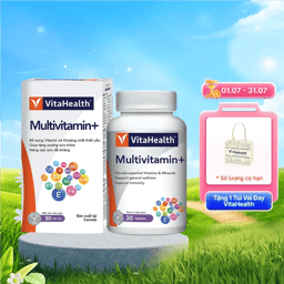 Thực phẩm bảo vệ sức khoẻ VitaHealth Multivitamin+ giúp tăng cường sức khỏe và sức đề kháng (Hộp 30 viên)