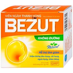 VIÊN NGẬM THANH HỌNG BEZUT KHÔNG ĐƯỜNG 5 VỈ X 4 VIÊN
