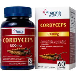 VIÊN UỐNG ĐÔNG TRÙNG HẠ THẢO PHARMA WORLD CORDYCEPS 1500MG 60V