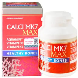 Viên uống Calci MK7 Max hỗ trợ giảm nguy cơ loãng xương, giúp xương răng chắc khỏe (Hộp 60 viên)