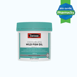 VIÊN UỐNG BỔ NÃO SWISSE ULTIBOOST ODOURLESS WILD FISH OIL 1000MG 400V