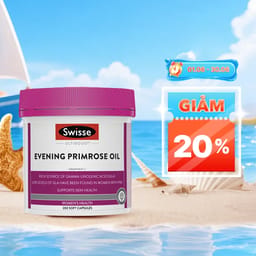 VIÊN UỐNG GIÚP GIẢM TRIỆU CHỨNG TIỀN KINH NGUYỆT SWISSE ULTIBOOST EVENING PRIMROSE OIL 200V