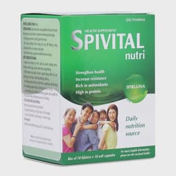 Viên uống DHG Pharma Spivital Nutri Tao Spirulina bổ sung dưỡng chất chống suy nhược cơ thể (86g)