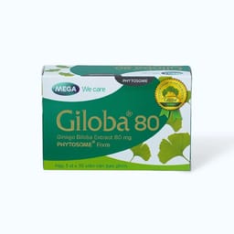Viên uống Giloba 80 (Hộp 30 viên) hỗ trợ tăng cường tuần hoàn não