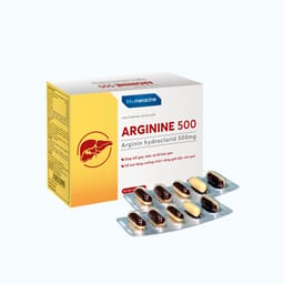 Arginine 500 bổ gan, hỗ trợ bảo vệ tế bào gan hộp 60 viên