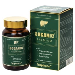 VIÊN UỐNG HỖ TRỢ BỔ GAN, GIẢI ĐỘC GAN BOGANIC PREMIUM TRAPHACO 60V