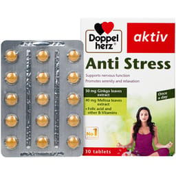 VIÊN UỐNG HỖ TRỢ GIẢM CĂNG THẲNG ANTI STRESS DOPPELHERZ 2X15