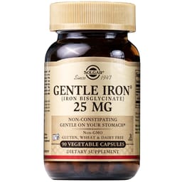 Solgar Iron Bis glycinate Hỗ Trợ Bổ Sung Sắt 25mg (Chai 90 Viên)