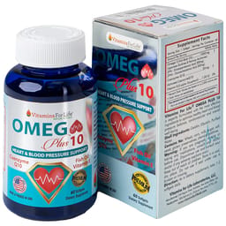 VIÊN UỐNG HỖ TRỢ TIM MẠCH OMEGA PLUS 10 VITAMINS FOR LIFE 60V