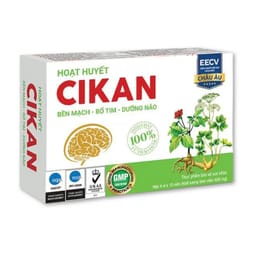 Viên uống Hoạt Huyết Cikan giúp bền mạch, bổ tim, dưỡng não (Hộp 40 viên)