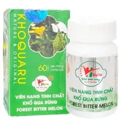 Viên uống khổ qua rừng Khoquaru hỗ trợ đường huyết, ổn định huyết áp (Hộp 60 viên)